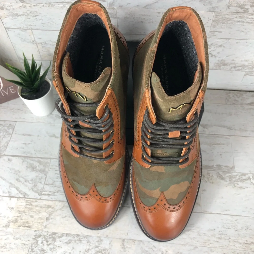 Mark Nason Camo Ithaca Beaufort Boots Wingtip ✅